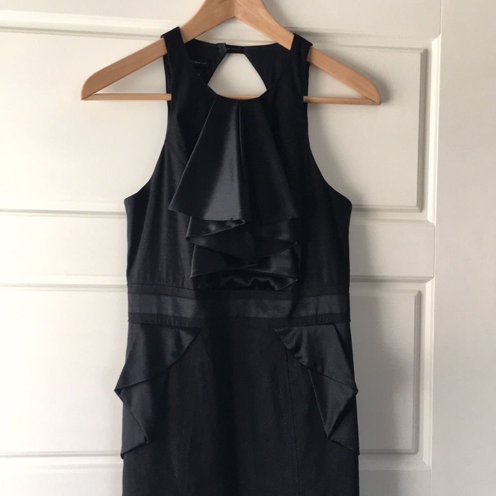 Bebe Ruffle Front Cocktail Dress